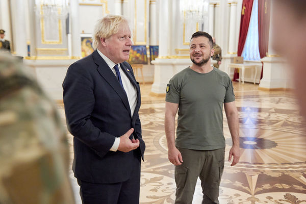 ▲▼英國首相強生（Boris Johnson）在烏克蘭獨立日現身基輔。（圖／取自twitter／@BorisJohnson）