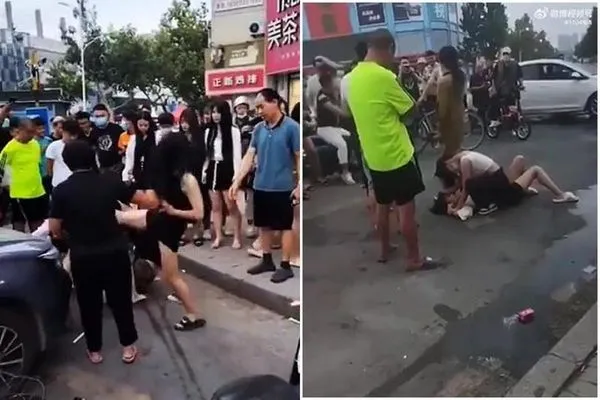 5正妹圍毆1性感女　肉團戰到快洩春光！男鄉民邪惡視角拍攝不救