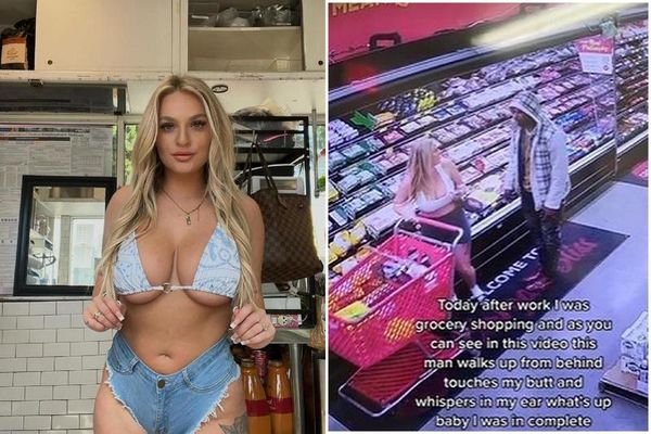 網美爆乳買菜錯了嗎？在超市遭猥褻影片曝光，反被責罵「你太淫蕩」。（翻自《紐約郵報》）