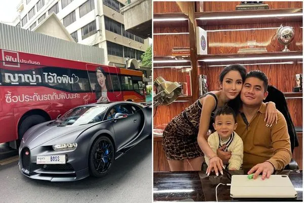 諷刺！一堆「豬仔」在柬埔寨受難，柬國副首相公子開2億超跑娶正妹。（翻自臉書+IG）