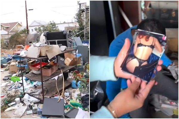 ▲▼洛杉磯網美蒂芬妮（Tiffany Ma）買下囤積症遺留的房子，發現駭人收藏品，立刻報警。（圖／翻攝YouTube、TikTok@misstiffanyma）