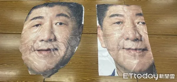 ▲競選布條驚見陳時中「無臉照」。（圖／記者張君豪翻攝）