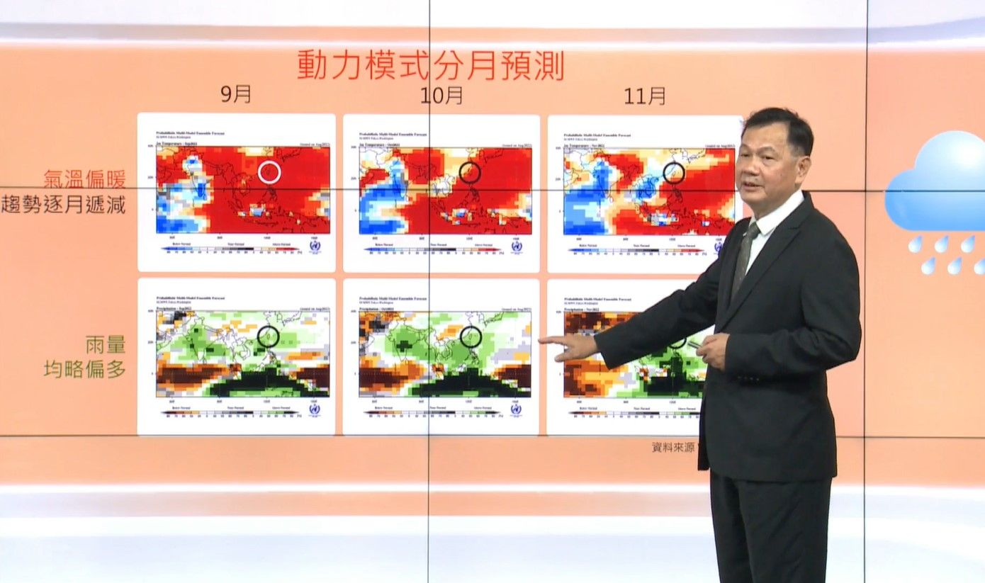 ▲▼氣象局說明秋季展望。（圖／翻攝氣象局直播）