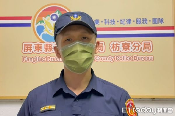 ▲枋寮警分局二組組長林明鋒說明調查懲處情形            。（圖／記者陳崑福翻攝）