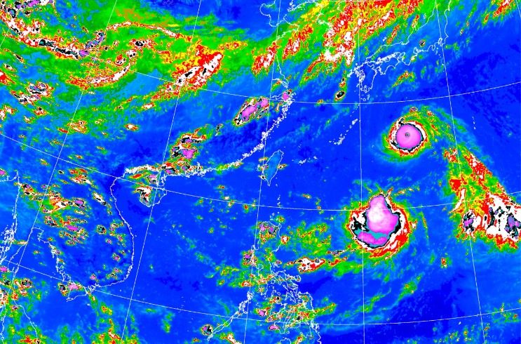 ▲▼「軒嵐諾」變強颱。衛星雲圖。（圖／氣象局）