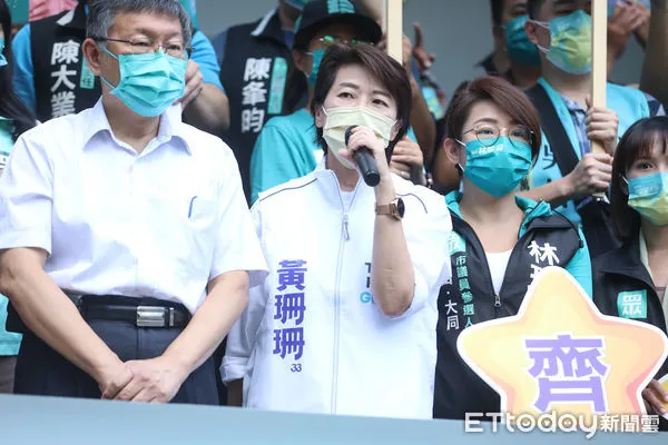 ▲黃珊珊登記參選台北市長。（圖／記者林敬旻攝）
