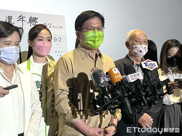 ▲▼林佳龍參加吳晟老師紀錄片《他還年輕》電影包場活動。（圖／記者許靖騏攝）