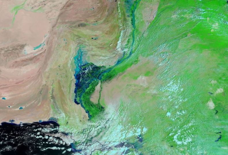 ▲▼巴基斯坦世紀大洪災。（圖／翻攝「modis.gsfc.nasa.gov」）