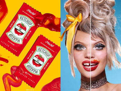 蕾哈娜推「搞怪唇彩套裝」藏真的番茄醬！　6醬包撕開上嘴才知道