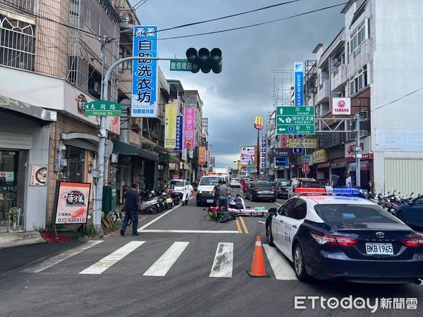 ▲▼頭份電動自行車車禍。（圖／記者蔡文淵翻攝）