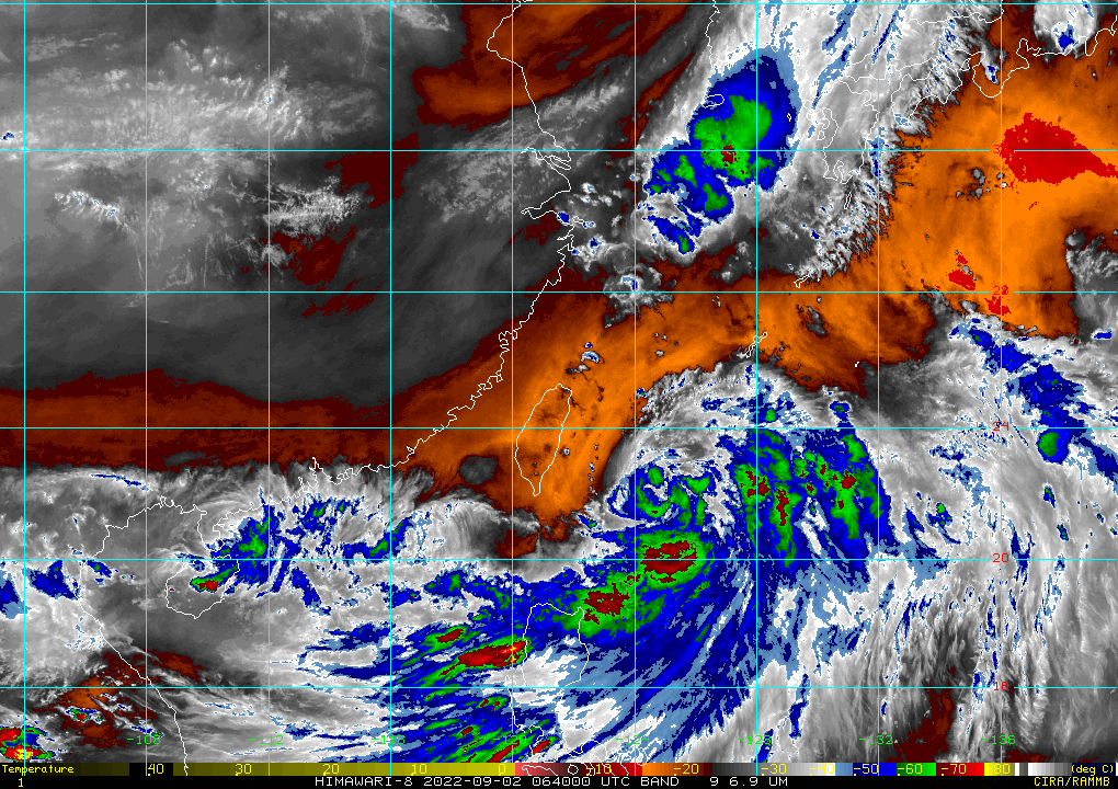 ▲▼軒嵐諾颱風9/2下午2時的位置。（圖／翻攝RAMMB/Himawari-8 Imagery） 