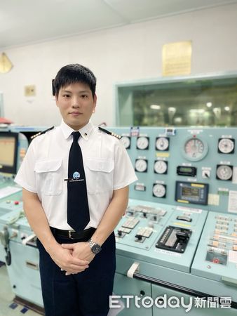 ▲李家駒為第一位台灣籍的LNG船輪機長。（圖／中油提供）