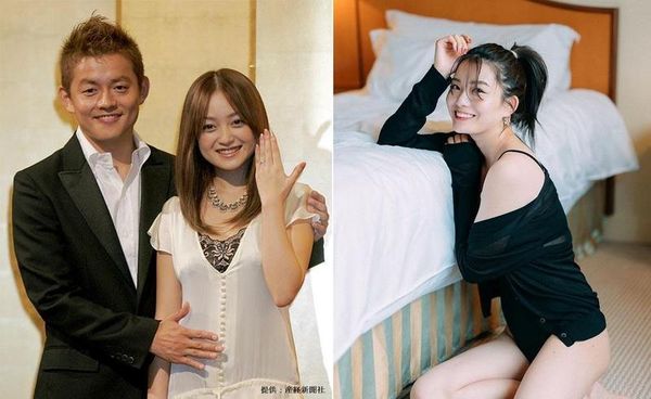 井戶田潤（左圖左）2005年與女星安達祐實（左圖右）結婚，離婚後今宣布和小19歲模特兒蜂谷晏海再婚。（左圖翻攝自產經新聞，右圖翻攝自蜂谷晏海Instagram）