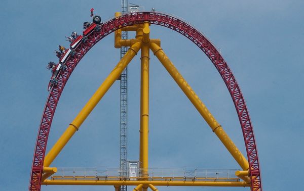 ▲▼世界第二高雲霄飛車Top Thrill Dragster，女遊客爆頭事件後將永遠停用。（圖／達志影像／美聯社）