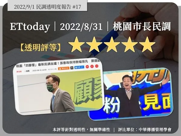 ▲▼《ETtoday民調雲》獲五星最高好評。（圖／翻攝自中華傳播管理學會）