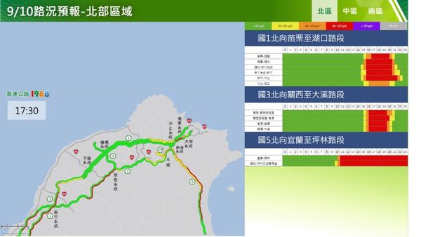 ▲▼中秋連假第二天(9/10)，國道將有14處易塞路段。（圖／高公局）