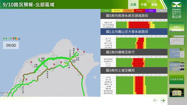 ▲▼中秋連假第二天(9/10)，國道將有14處易塞路段。（圖／高公局）