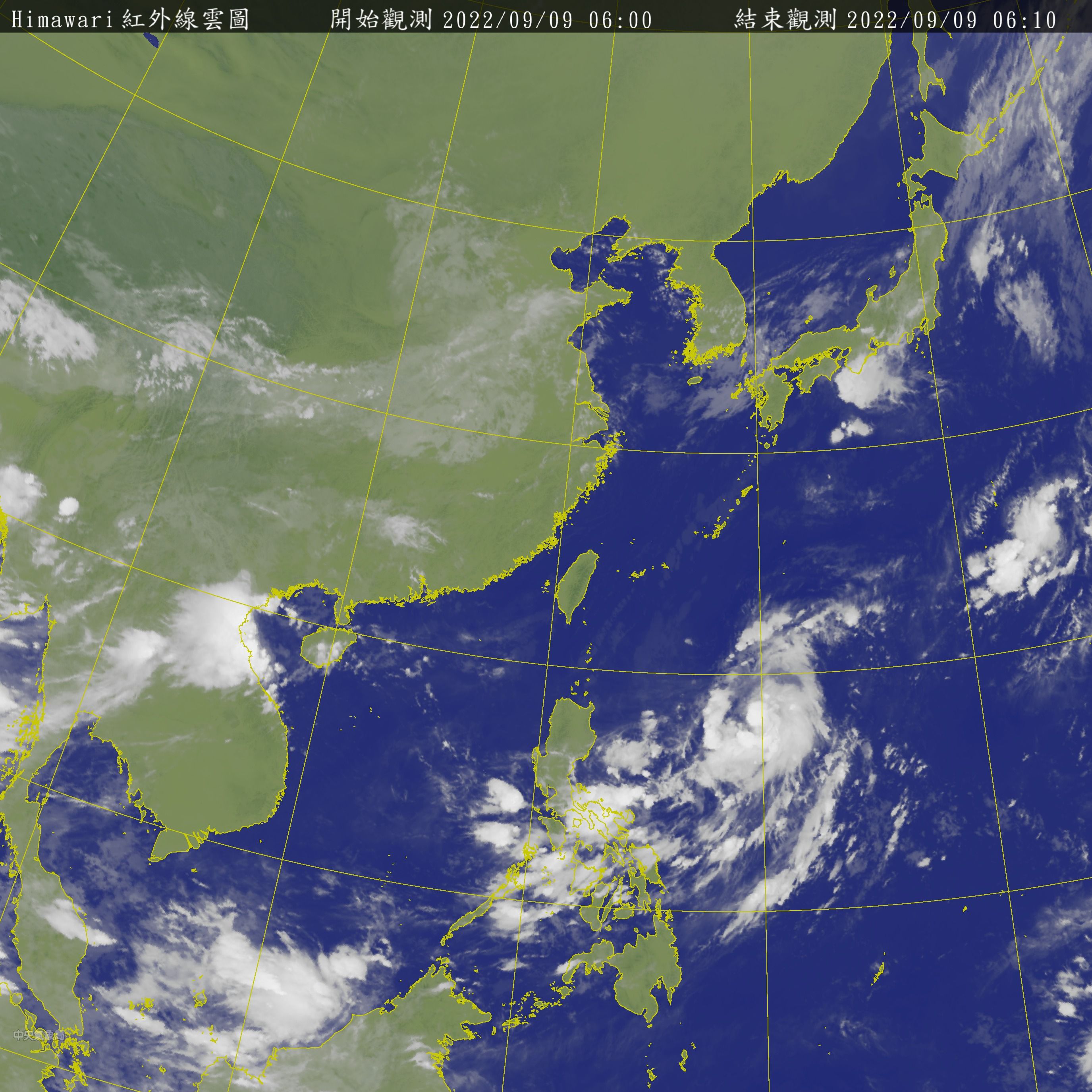 ▲▼衛星雲圖。（圖／翻攝中央氣象局）
