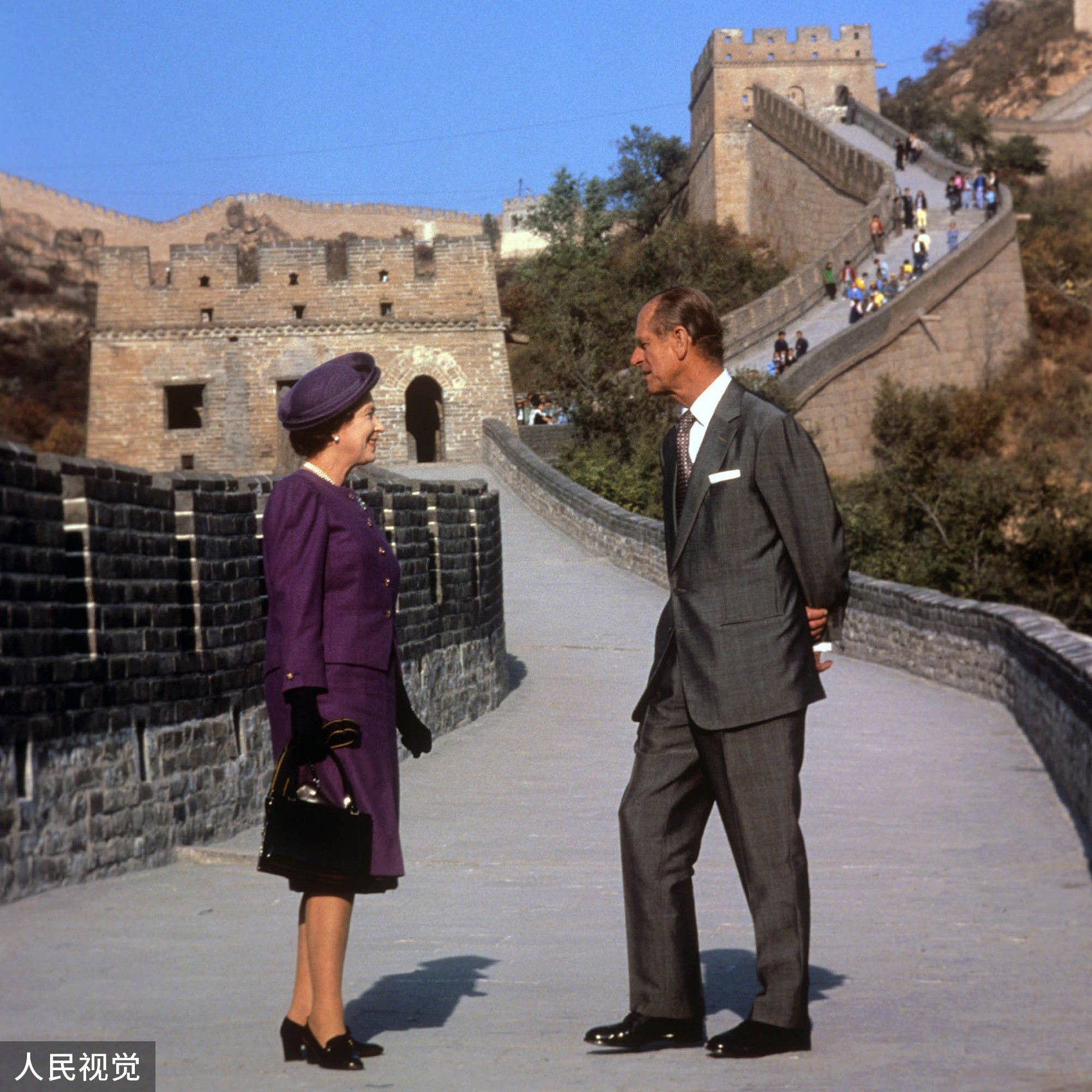 ▲英女皇伊莉莎白莎白二世於1986年訪問中國大陸。（圖／CFP）