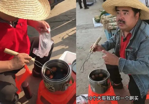 ▲劉金在菜市場賣茶葉蛋維生。（圖／翻攝自微博／文化知識學習）