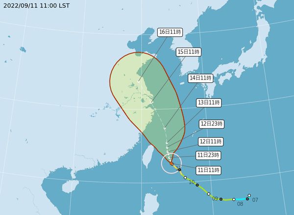 ▲梅花颱風海上警報。（圖／氣象局）