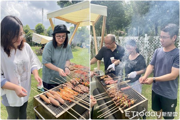 ▲▼上海台資企業舉辦兩岸員工中秋烤肉會。（圖／上海根萊食品提供）