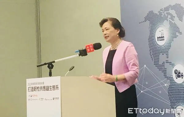 ▲經濟部長王美花今（13）日以打造韌性供應鏈為題發表演說，認為與全球夥伴合作為健全生態系的不二法門。（圖／記者林淑慧攝）