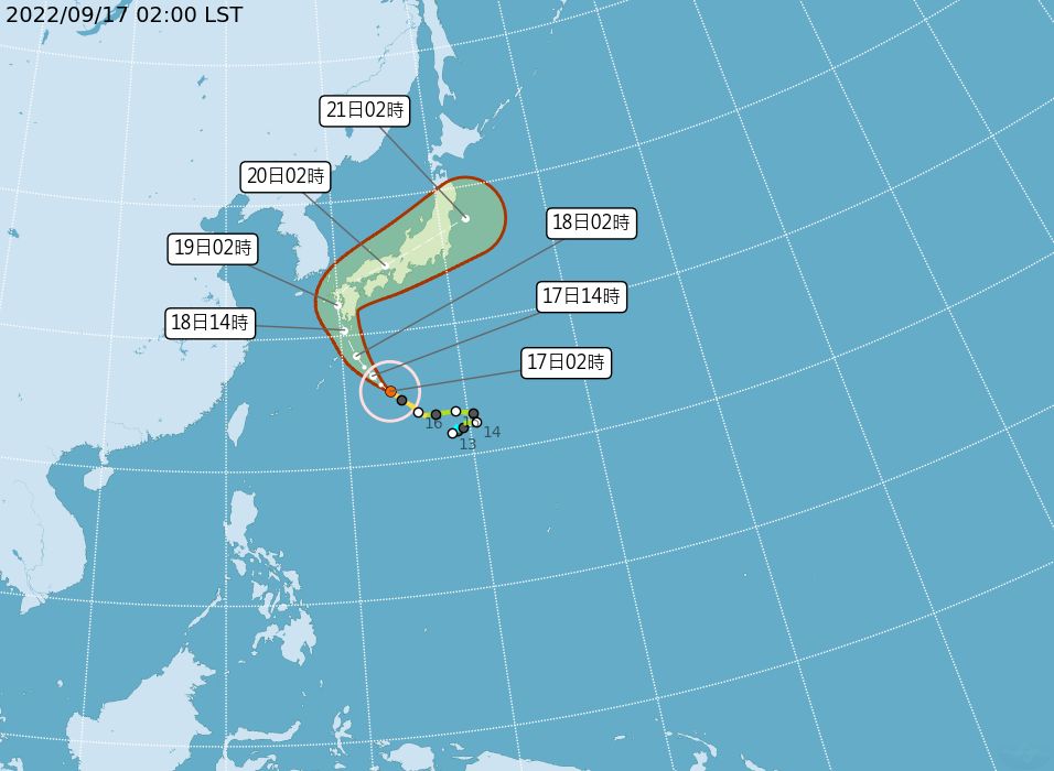 ▲▼南瑪都颱風最新路徑。（圖／氣象局）