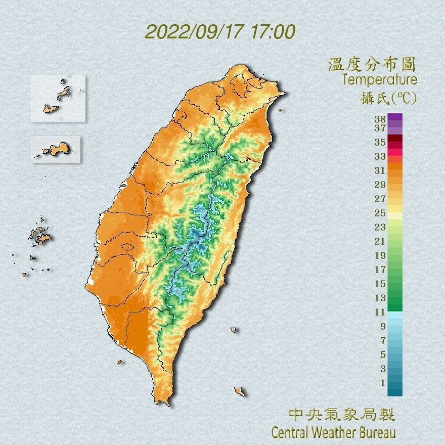 ▲▼今明兩天溫暖，下週二起轉涼，低溫可下探21到23度。（圖／氣象局）