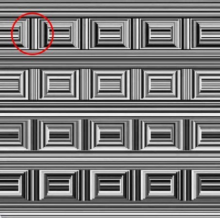 「保險箱錯覺」圖中藏有16個圓形。（翻攝自臉書）