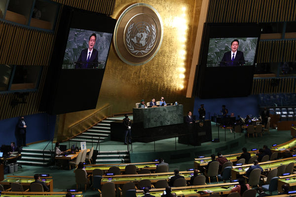 ▲▼南韓總統尹錫悅發表就任以來首次的聯合國大會演說。（圖／路透）