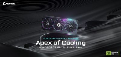 技嘉RTX 4000系列AORUS高階顯卡　帥氣三環燈點亮信仰