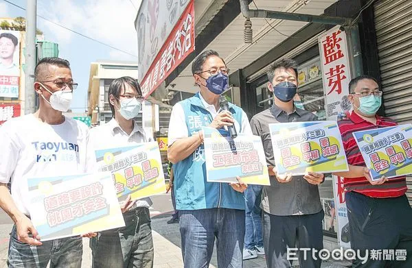 ▲國民黨桃園市長參選人張善政今天針對八德羽球館坍塌案指出，除羽球館外，其他公共工程品質案子，鄭文燦應該妥善說清楚。（圖／記者沈繼昌翻攝）