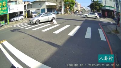 小客車左轉「無剎車」高速衝撞　婦飛一圈躺地哀號！驚險畫面曝