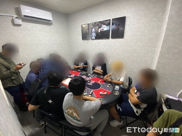 ▲德州撲克賭場隱身洗鞋店內，警方逮捕9人             。（圖／記者陳以昇翻攝）