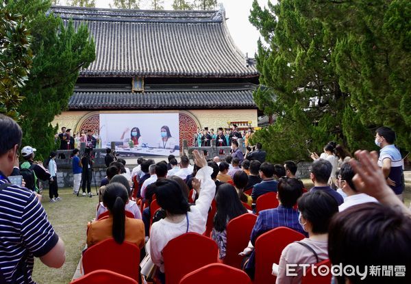 ▲2022年度上海孔子文化節透過視訊在上海、台北同步開幕。（圖／記者趙禕攝）