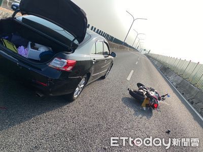 台74線車禍!黃牌重機剎不住撞轎車 全線封閉通勤族慘卡半小時