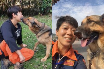 曾挺進維冠大樓...領犬員親手埋葬「驟逝搜救犬」　她曝最大心願