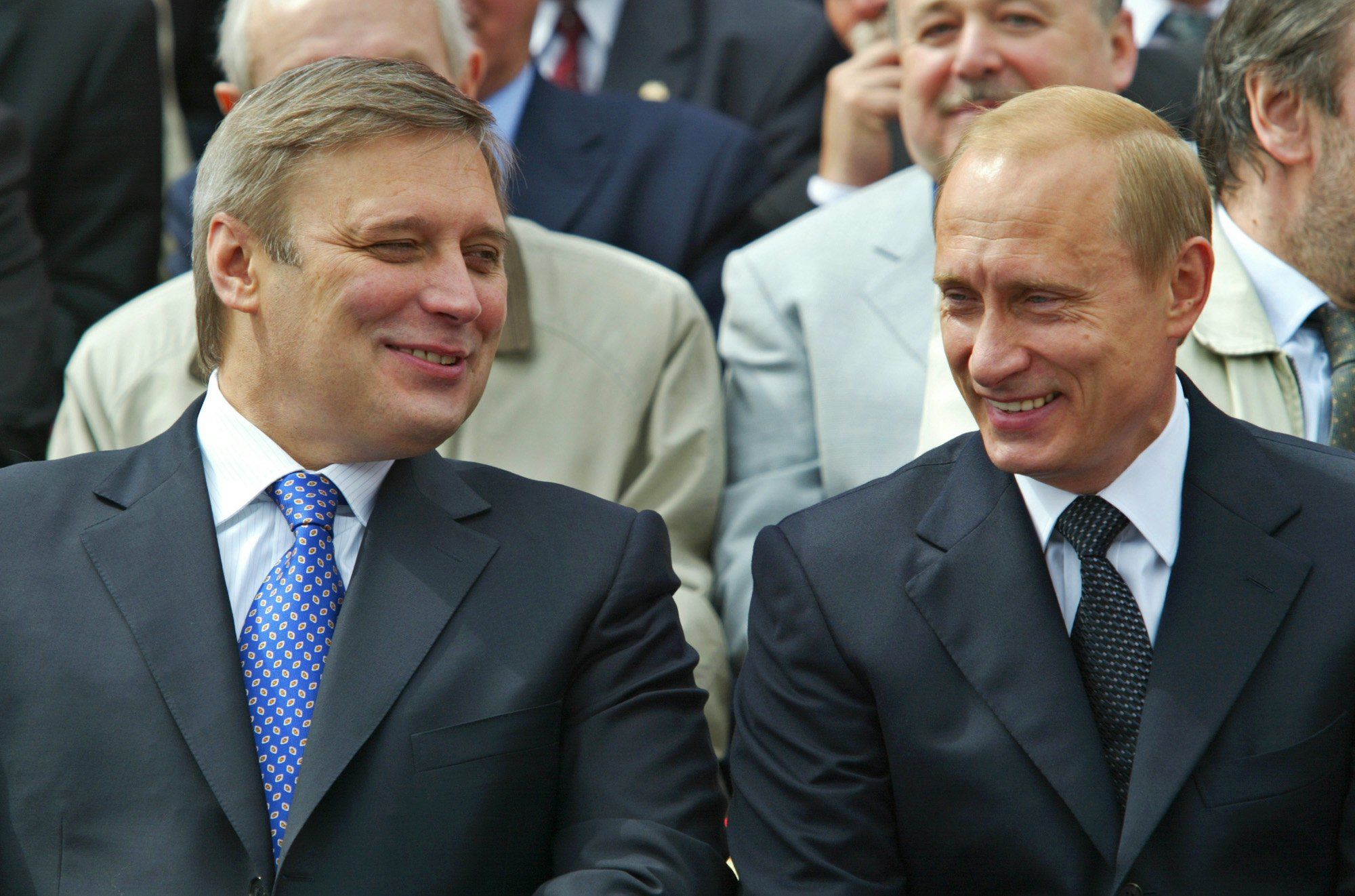 ▲▼ 2003年俄羅斯獨立日，普丁與時任總理卡西亞諾夫（Mikhail Kasyanov） 。（圖／達志影像／美聯社）