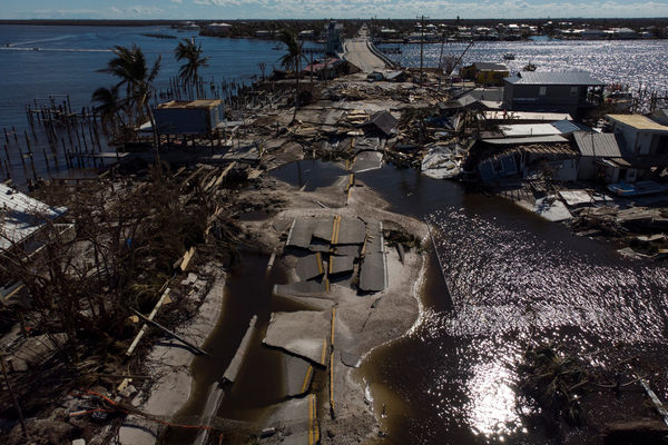 ▲▼颶風伊恩橫掃佛州和南卡，並已奪走至少85條人命。（圖／路透）