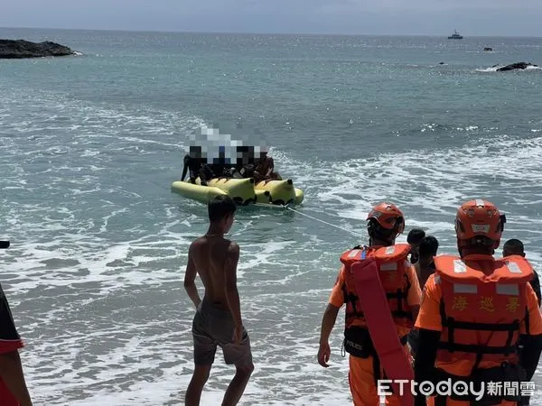 ▲▼墾丁船帆石外海4潛客漂流。（圖／記者陳崑福翻攝）