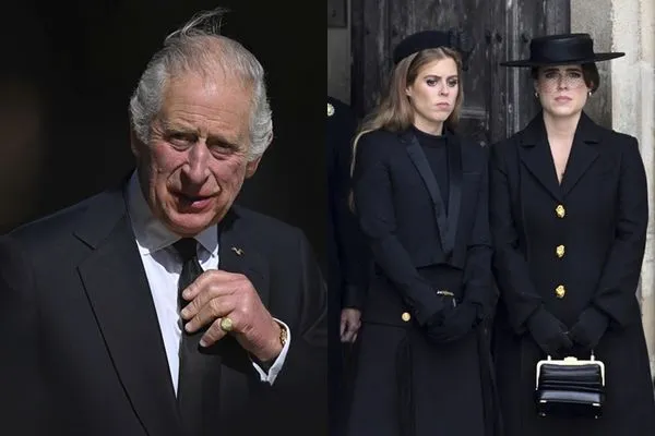 ▲▼查爾斯國王與碧翠絲公主、尤金妮公主。（圖／達志影像／美聯社）