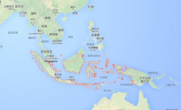 印尼地图中文版全图图片
