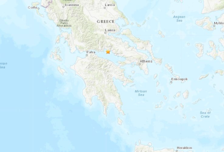 ▲▼希臘發生地震。（圖／翻攝USGS）