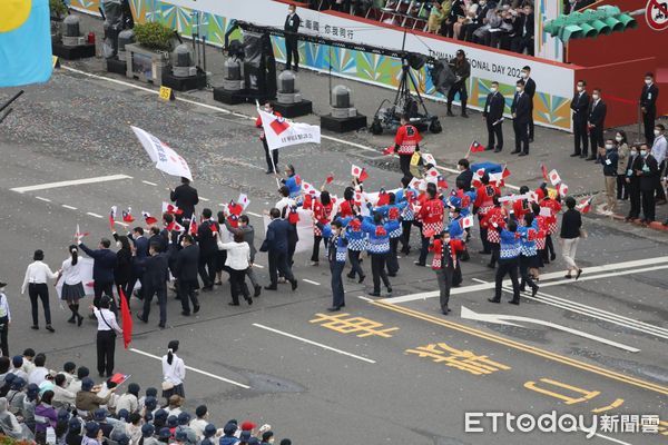 ▲▼國慶大會 日本橘高校表演 日華議員懇談會、立法院台日交流聯誼會 游錫堃。（圖／記者黃克翔攝）