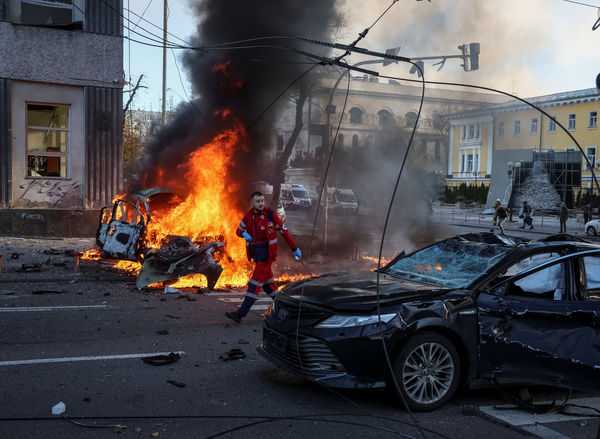 ▲▼ 烏克蘭首都基輔10日發生一連串爆炸。（圖／路透）