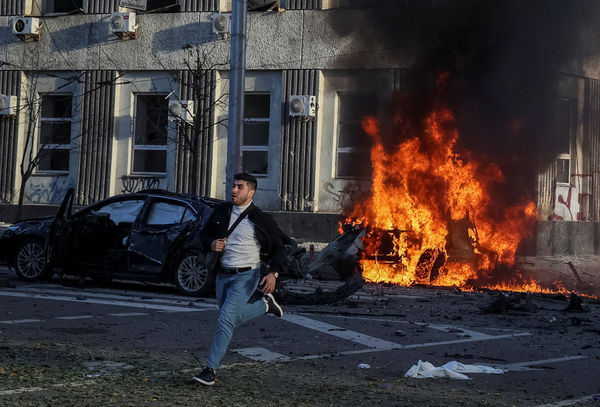 ▲▼ 烏克蘭首都基輔10日發生一連串爆炸事件。（圖／路透）