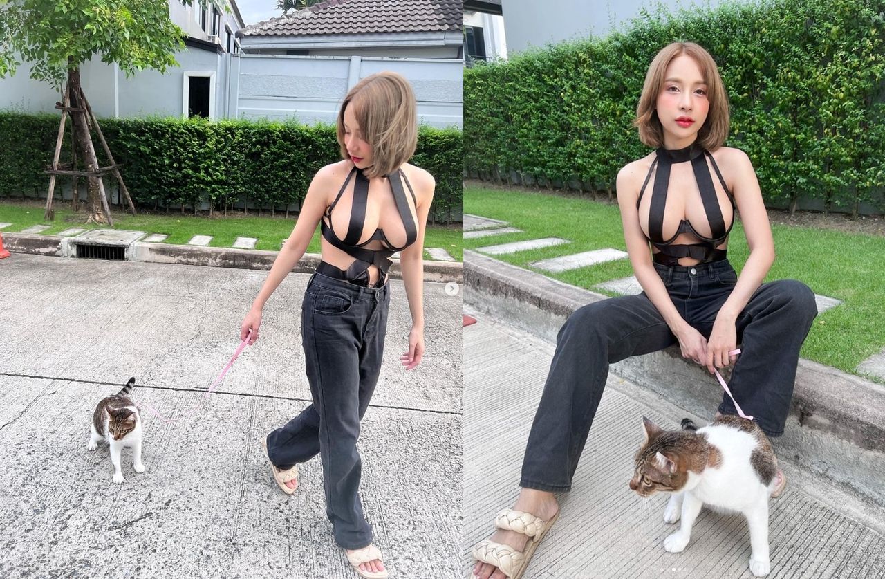 ▲泰國DJ Barbie Mozz穿著清涼溜貓引發網熱議。（圖／翻攝自Instagram／djbarbiemozz）