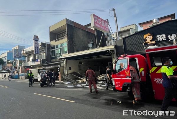 ▲新竹飯包店清晨氣爆　聞到瓦斯後爆炸…員工炸食物波及。（圖／記者陳凱力翻攝）