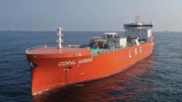 ▲大陸自製的LNG運輸船交付。（圖／翻攝澎湃新聞）